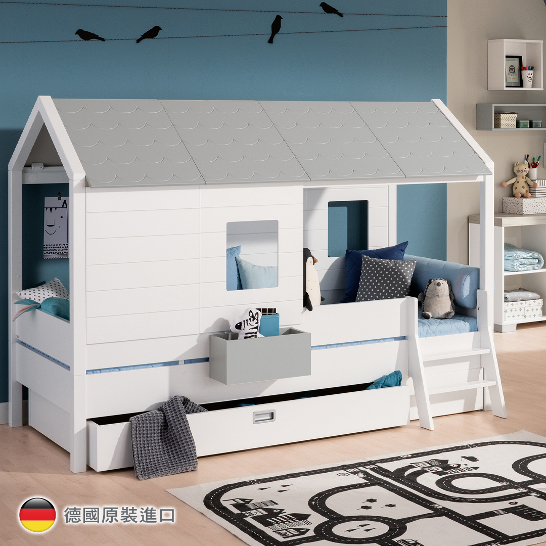 德國原裝進口 兒童床-Tiny House Bed 單人 90 x200 (長211/ 寬101 / 高155) cm  ▶70A014